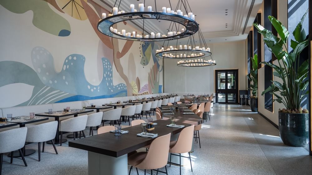 Donnersmarkt Restaurant with an arranged dining area at Almanac Palais Vienna featuring Vienna hotel offers