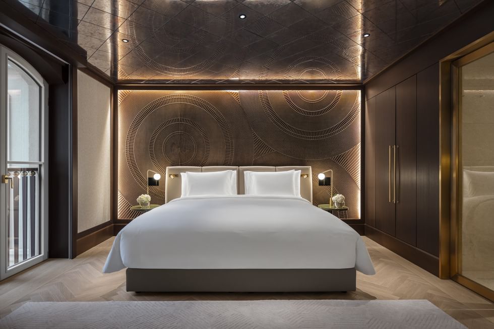 Cozy bed with Junior Suite at Boutique Hotel Vienna